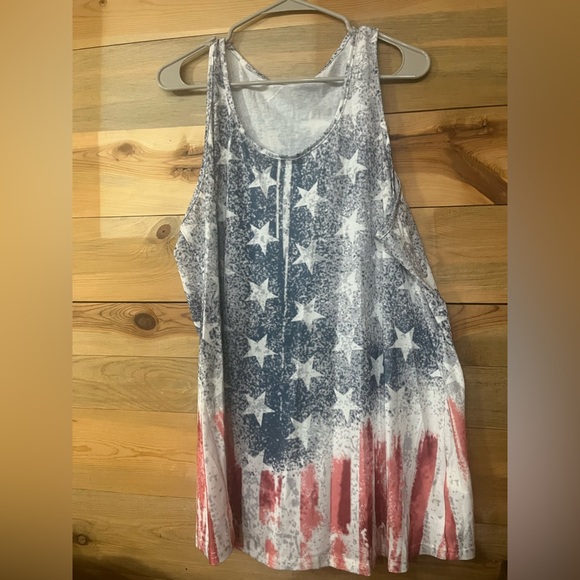 NWOT Shein Stars and Stripes tank 2X - Picture 1 of 3